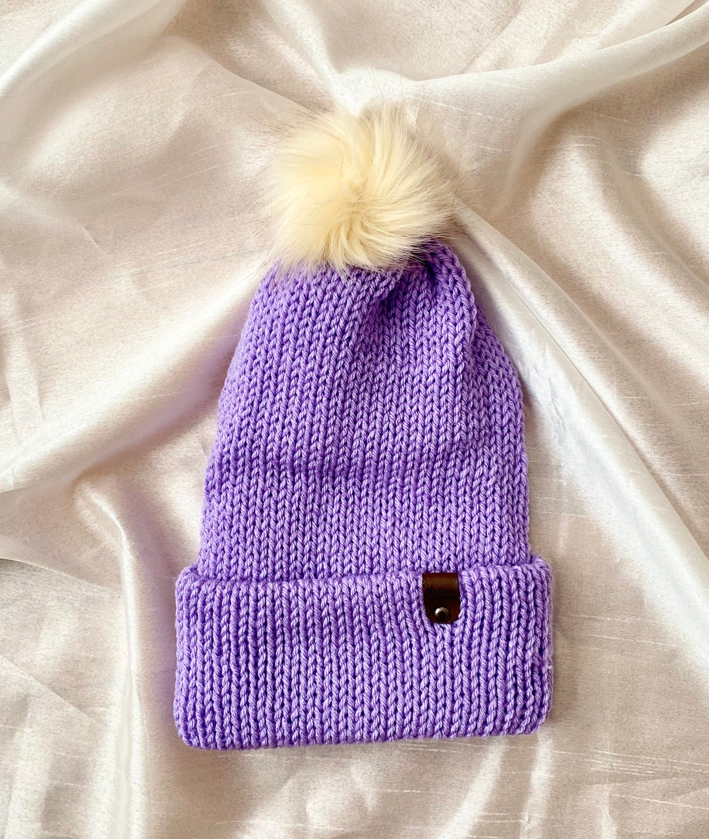 Tuque adulte - Blanc lilas